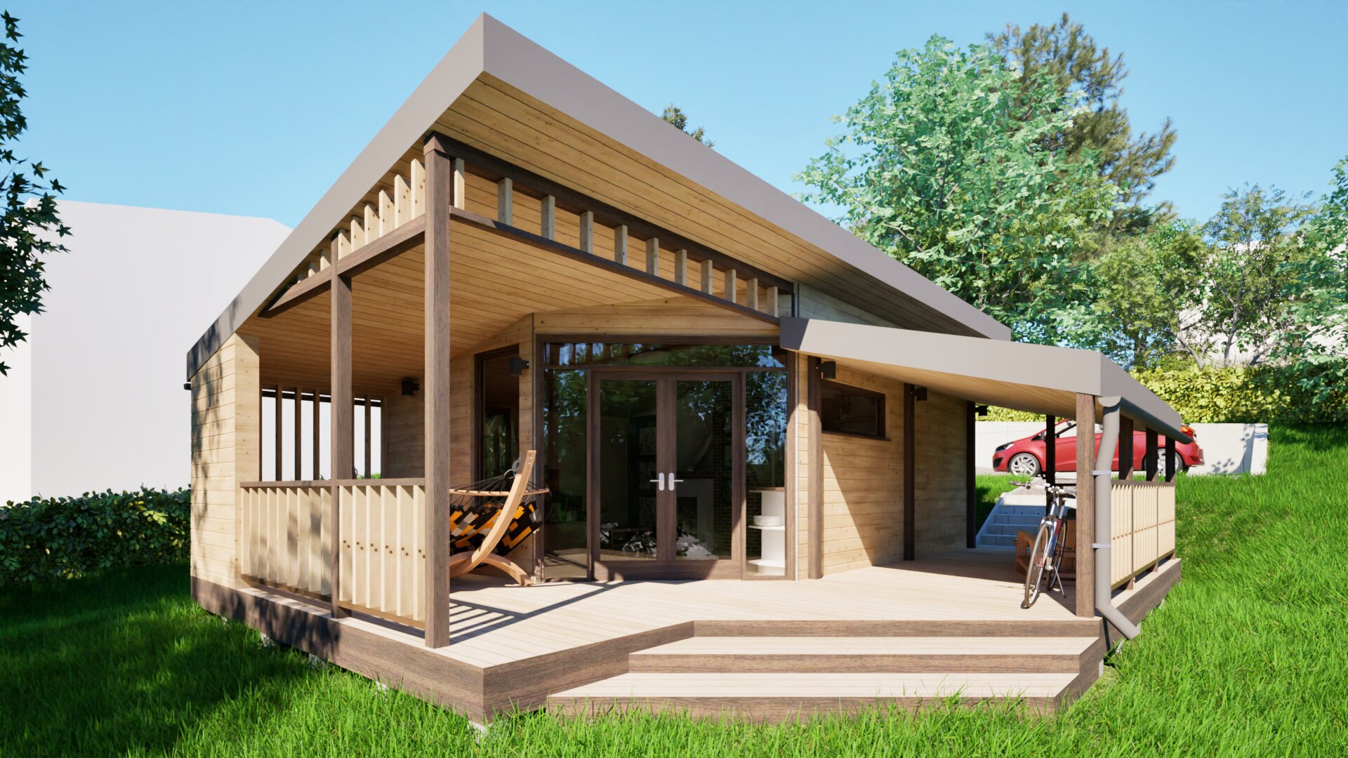 Model 35m² Horyzont – widok z zewnątrz